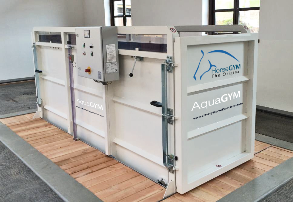 The HorseGYM AquaGYM water treadmill for horses back view: top-quality construction, built to last.